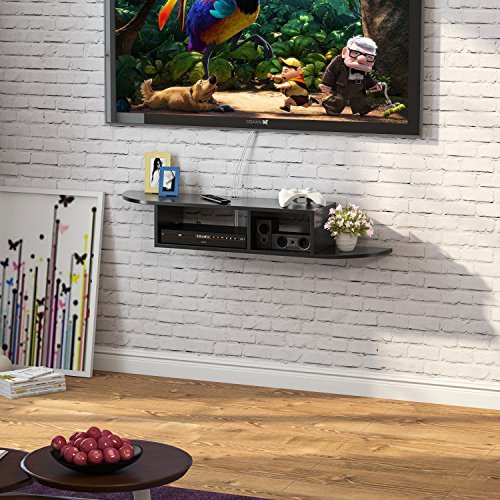 Tribesigns Wall Mounted Media Console, Modern Floating TV Stand Shelf