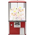 KAHYKLQI 25 Cent Vending Machine,Commercial Coin Operated Gumball Machine,Candy Dispenser for Capsule Toys,Twister Balls,Red