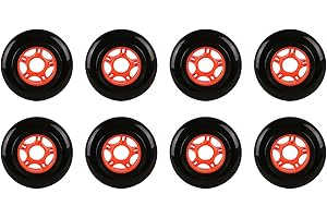 RaceBon 8-Pack Inline Skate Wheels 72mm Hardness 85A Polyurethane Replacement Wheel with 608ZZ Bearings