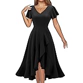 DRESSTELLS Women's Cocktail Dresses 2026, Formal Wedding Guest Prom Party Evening Church Hi Low Dress