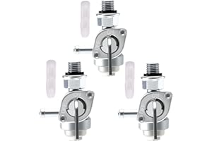 TKCBCD Generator Gas Tank Fuel Switch Valve Pump Petcock Compatible with Champion Firman 5.5hp 6.5hp 7hp 8hp 9hp 11hp 13hp 14h 15hp 16hp M10×1.25 3 pack