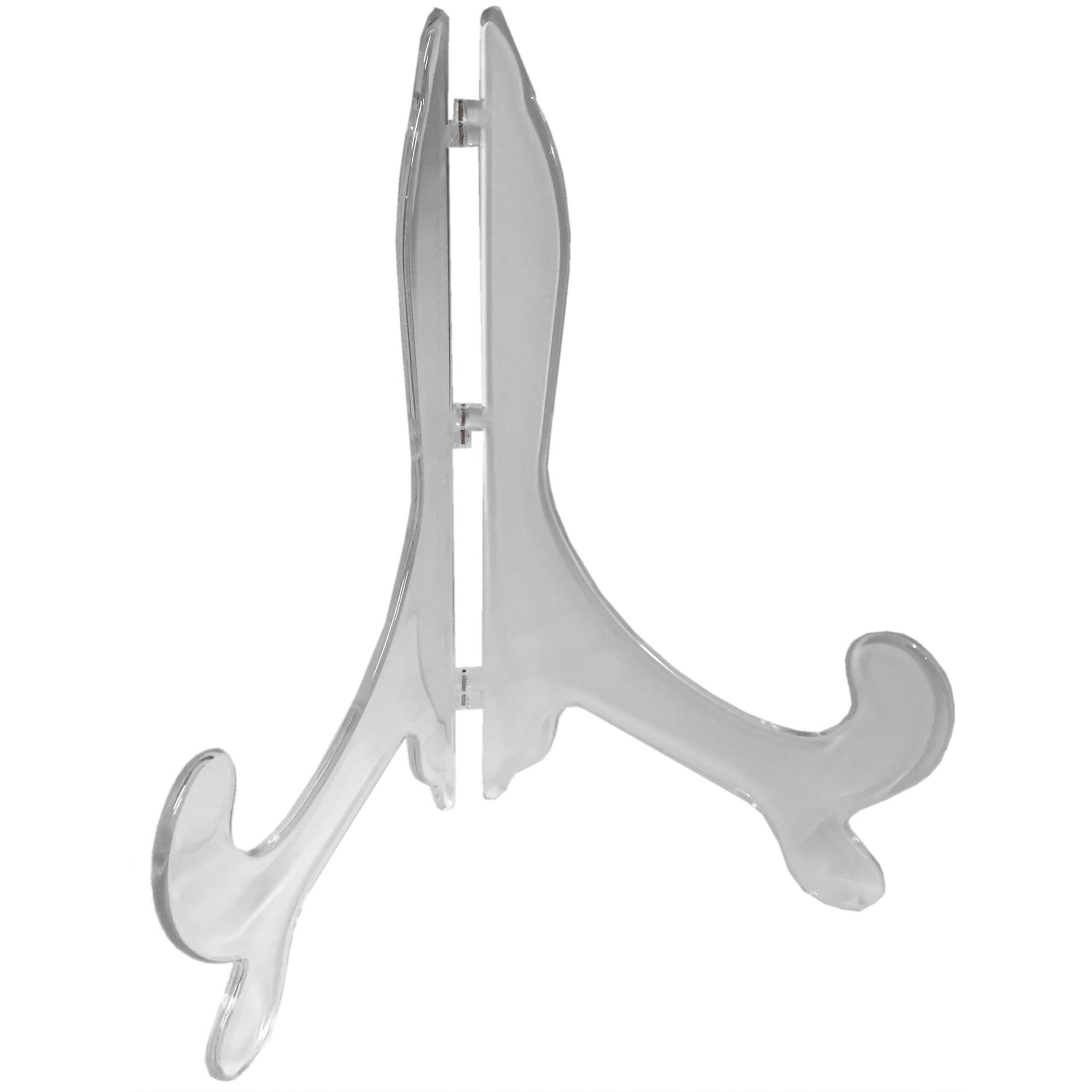 Bulk Hardware Plate Stands to Fit Plates 100mm-200mm (4-8 Inch) Clear Plastic 1 Stand