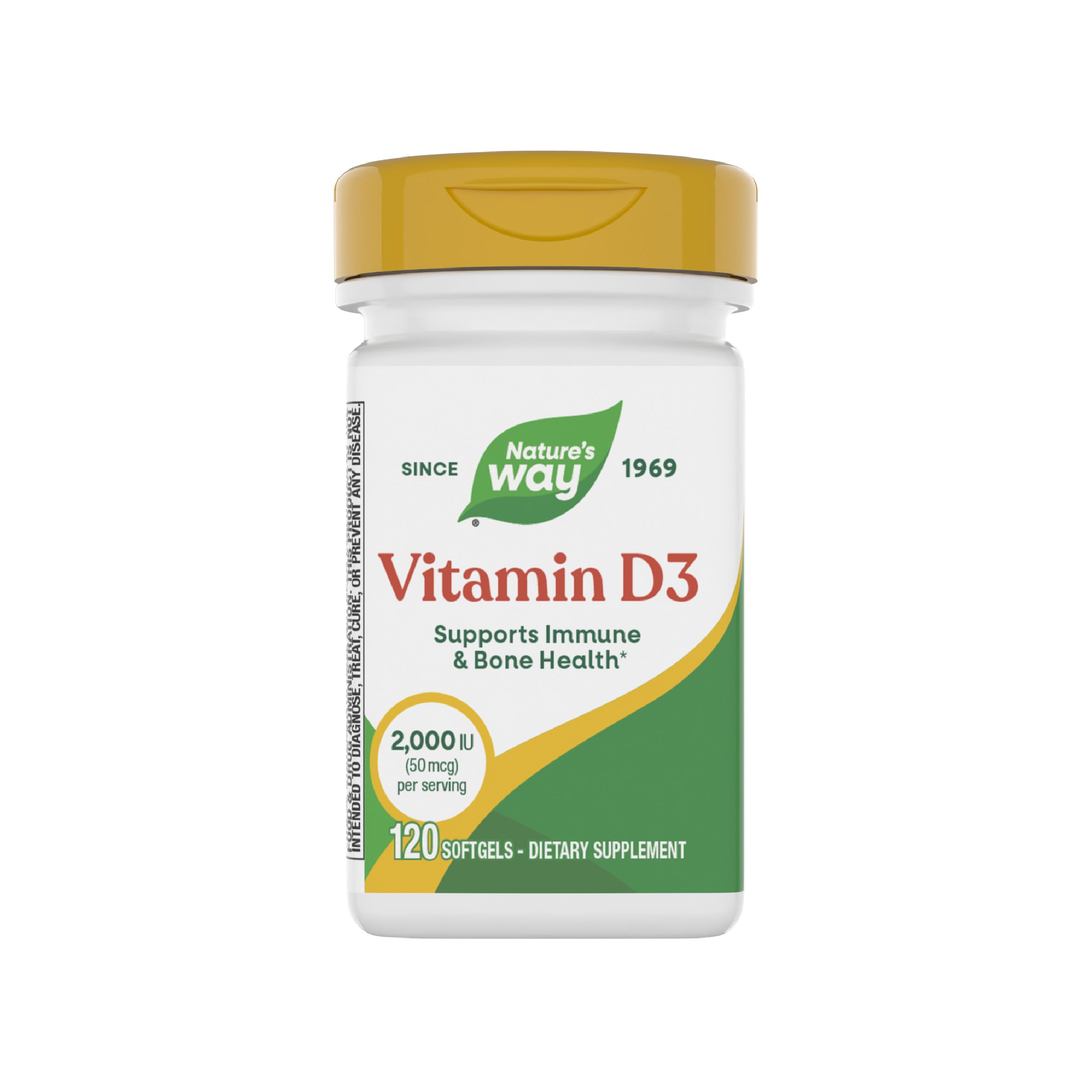 Nature’s Way Vitamin D3 High Strength 50µg – 120 softgels