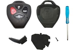 ARRUWEER Upgraded Replacement Key Fob Cover Shell Fit for Toyota 2008-2013 Avalon / 2007-2011 Camry / 2008-2012 Corolla / 2009-2014 Venza Keyless Entry Remote Car Key Case with Screwdriver (1)