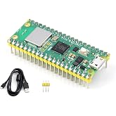 waveshare Pre-Soldered Raspberry Pi Pico W Microcontroller Board Basic Kit,Built-in WiFi,Supports 2.4/5 GHZ Wi-Fi 4,Based On RP2040 Dual-Core Processor