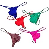 JAXFSTK Men's Spandex Thong Guy Men T-Back G-String Jockstrap Underwear Pouch Body Tanga Pants