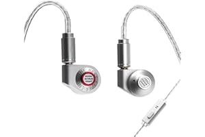 HiFiGo BGVP P05 Single Dynamic Driver in-Ear Monitors, 10mm PU+Ceramic DD IEMs in-Ear Earphones with Adjustable Tuning Filter and Interchangeable MMCX Cable (3.5mm with mic)