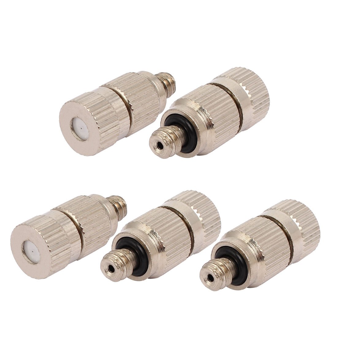 Sourcingmap 0.4mm Orifice Dia 22mm Long Mist Nozzle Silver Tone 5pcs