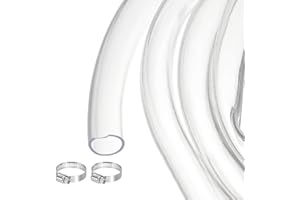 MECCANIXITY Clear PVC Tubing 1" ID 1 1/4" OD Plastic PVC Tube Flexible Water Hose 5ft for Industrial Tubing, Aquariums, Pump,