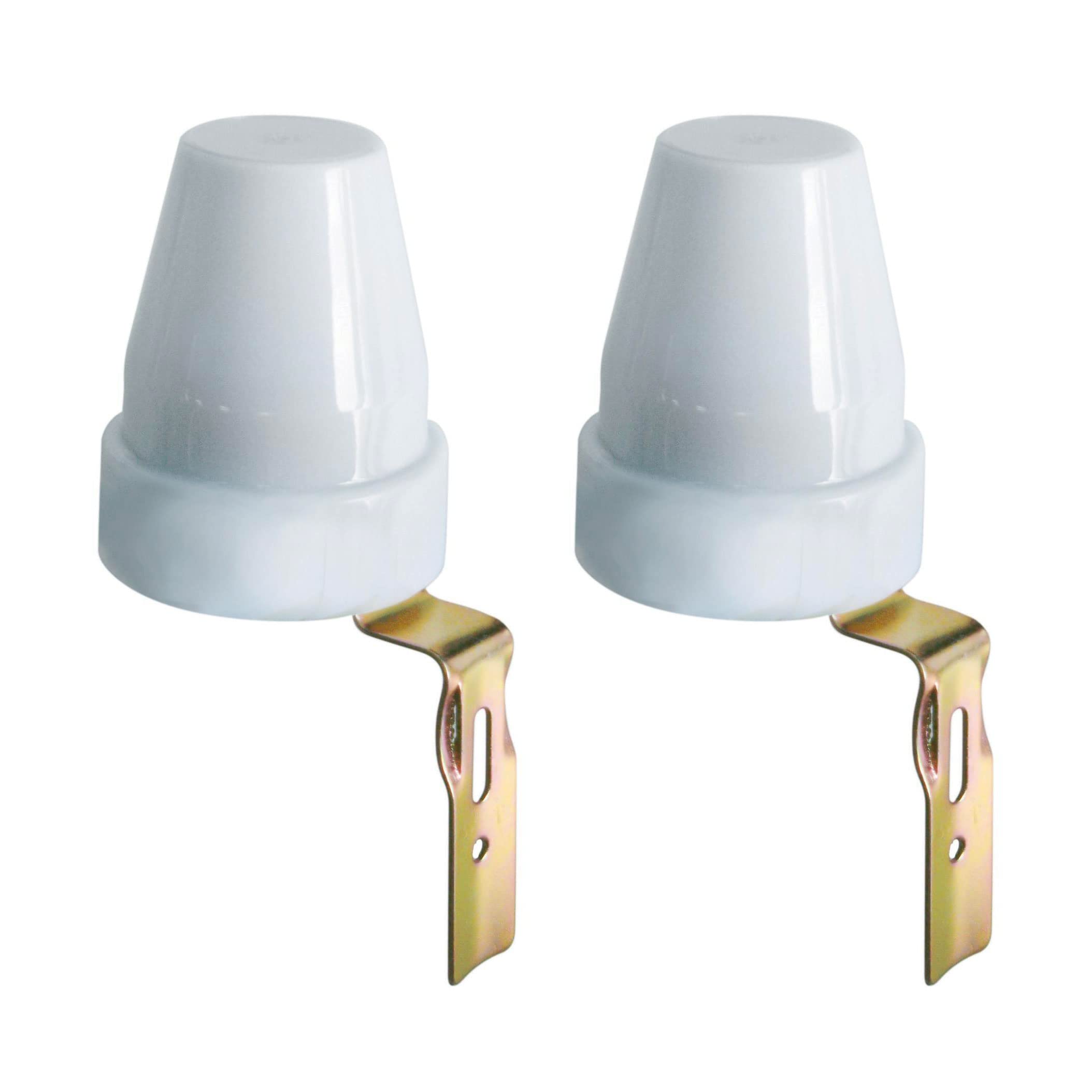 Electraline 92283 Outdoor Twilight Switch, IP44 Rating, Set of 2, White