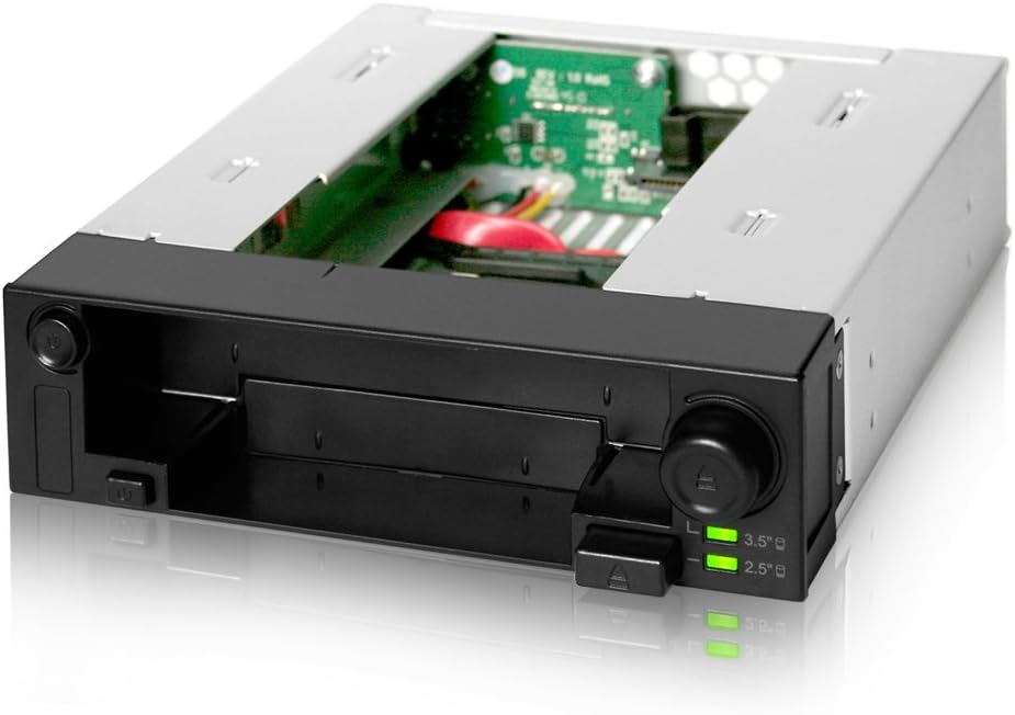 Icy Dock MB971SP-B 5.25" Hot Swap Drive Caddy 2.5" 3.5" SATA HDD SSD