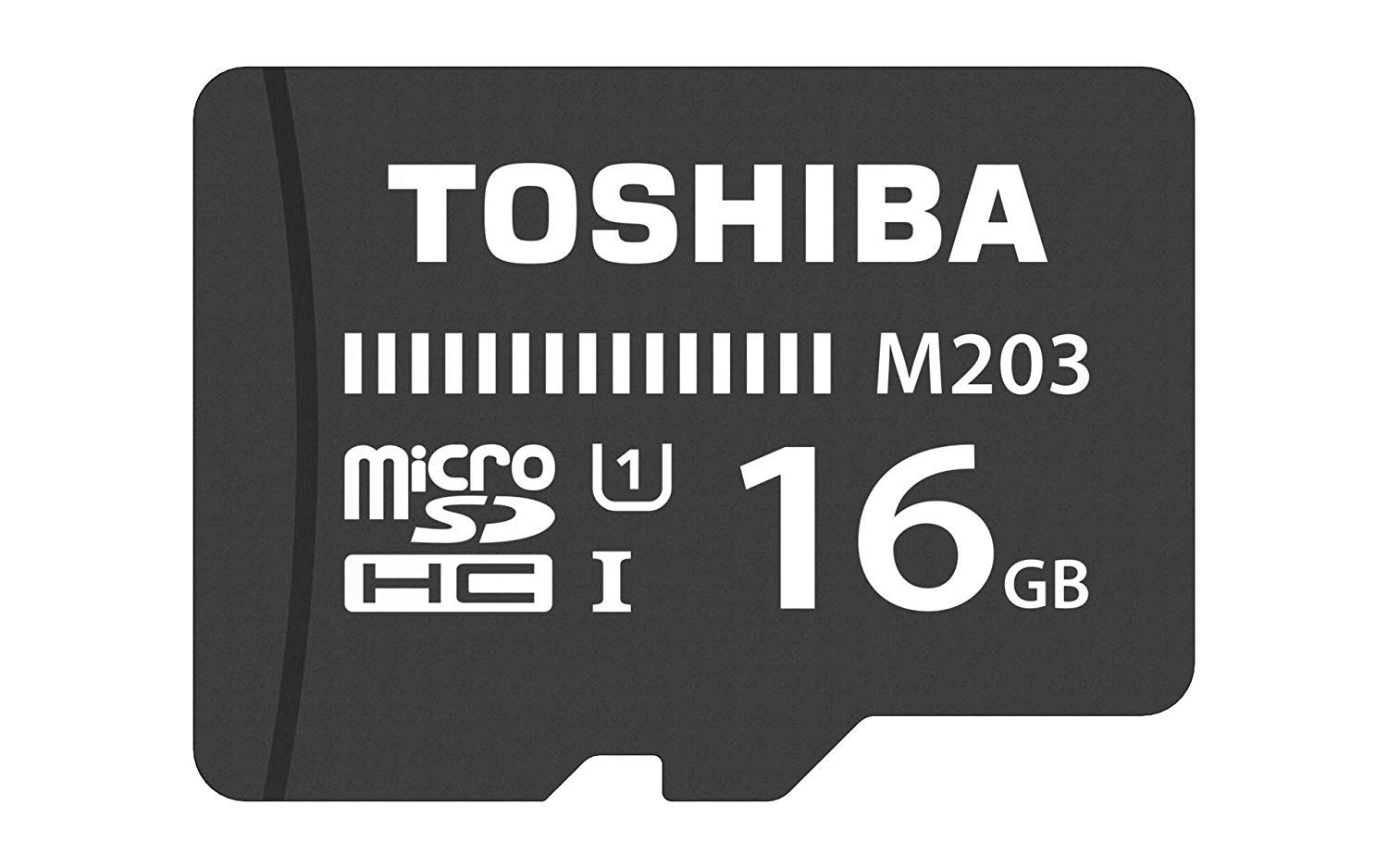 Toshiba 16GB M203 MicroSD Class 10 U1 100MB/s with Adapter, Black