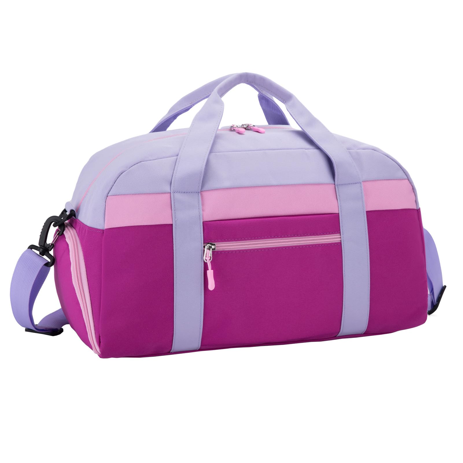 Photo 1 of HawLander Kids Duffle Bag for Boys or Girls, Fit School Practice, or Overnight Travel (Purple)