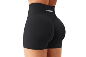 YEOREO Workout Shorts Womens Butt Lifting 4.5" Seamless Hidden Scrunch High Waist Gym Tummy Control Christiy Biker Shorts
