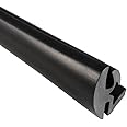 TRIM-LOK - LK1663-25 Trim-Lok EPDM Dense Rubber Window Locking Gasket – Fits 1/4” Glass and 1/8” Panel Edge, 25’ Length – One-Piece Locking System (Inline), Weather Stripping Seal for Stationary Windows or Windshields
