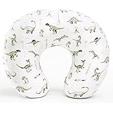 GRSSDER Nursing Pillow Cover Stretchy Minky Removable Nursing Covers for Breastfeeding Pillows, Ultra Soft Comfortable Slipcover for Boy and Girls, Stylish Pretty Dinosaur