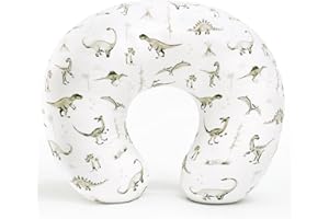 GRSSDER Nursing Pillow Cover Stretchy Minky Removable Nursing Covers for Breastfeeding Pillows, Ultra Soft Comfortable Slipcover for Boy and Girls, Stylish Pretty Dinosaur