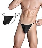 JINSHI Mens Ice Silk G-String Thong Underwears Sexy