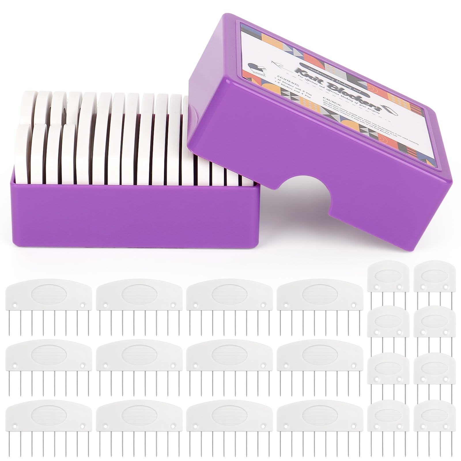 Aeelike Blocking Pins, Blocking Pins for Knitting, Blocking Combs for Knitting & Crochet Projects, Knit Blockers Combs, Crochet Blocking Pins Set, Knit Blocking Pins Combs, Blocking Pins Crocheting
