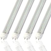 2FT T8 LED Tube Light,12W(30W Equivalent),Type A+B Plug &amp; Play, 4-Pack | Ballast Bypass,1560LM,Led Replacement F20T10 T20T12 Flourescent Tube,5000K, Dual Ended Power, Clear Cover
