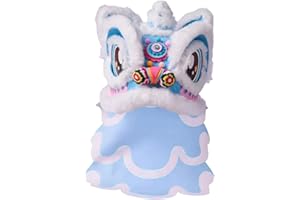 Tachiuwa Spring Festival Lion Dance Hat DIY Material Kit Photo Prop Cute Portable Chinese New Year Decoration for Workshops, 
