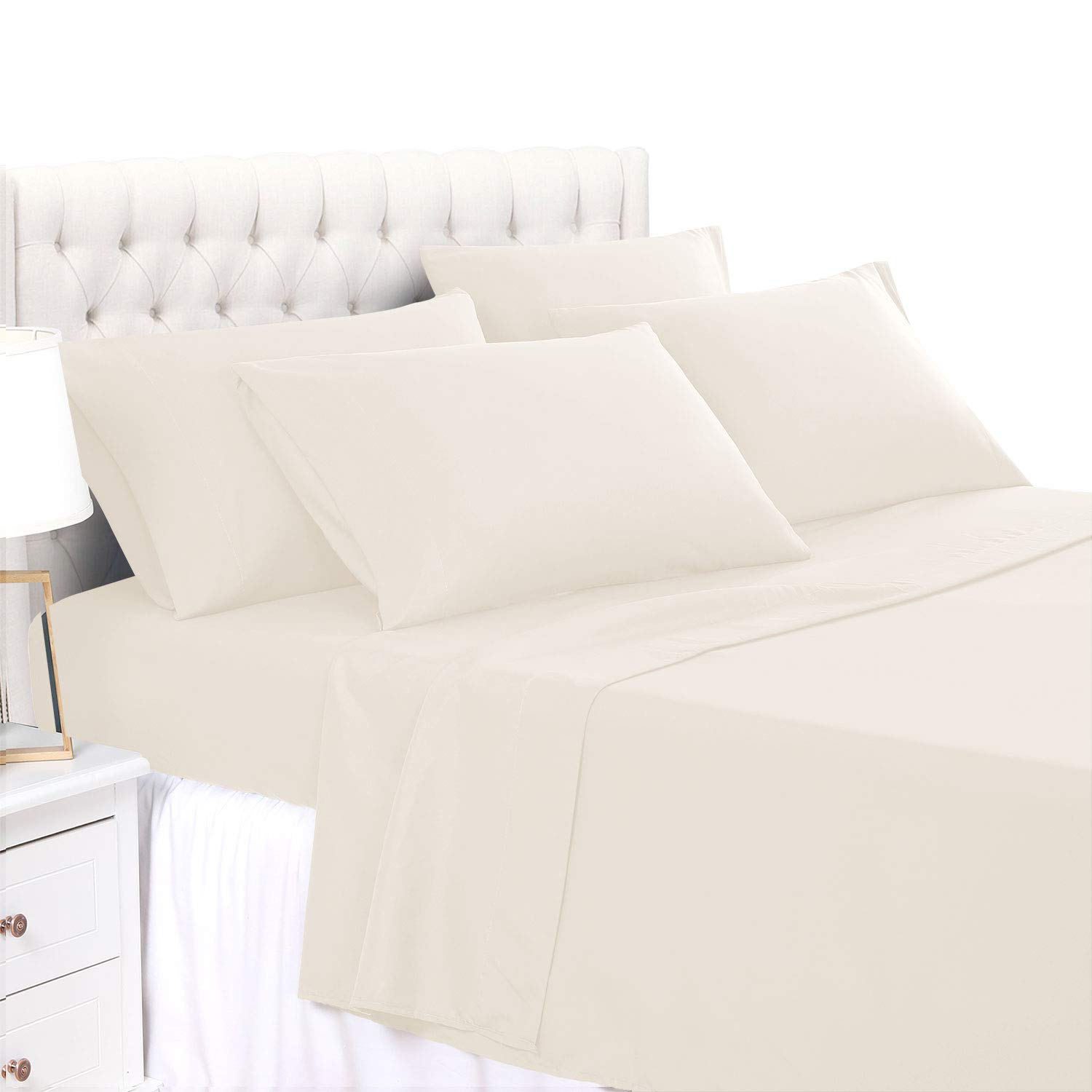 Best 6Pc Ivory King Bedding Sheets The Best Home