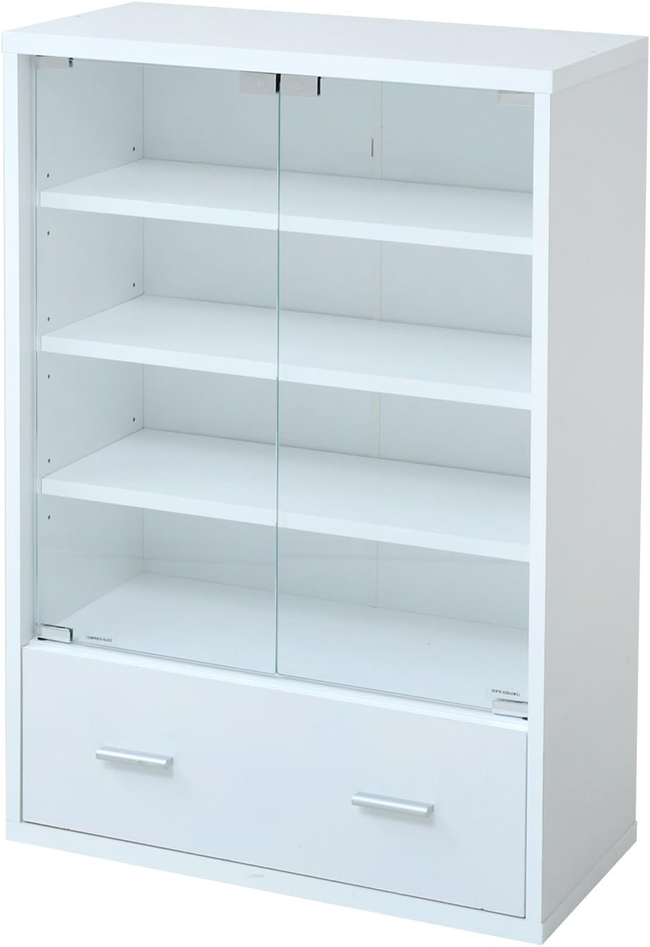 Amazon Jkプラン 6boxシリーズ 引き出し 付き ガラスキャビネット 本棚 にもなる リビング 収納 ラック 幅 60 Cm ホワイト Fr 050 Wh Cd Dvdラック オンライン通販