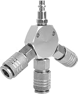 Fafeicy 1/4'' F-NPT 3 Way Pneumatic Quick Connector Manifold Air Hose Splitter view 7
