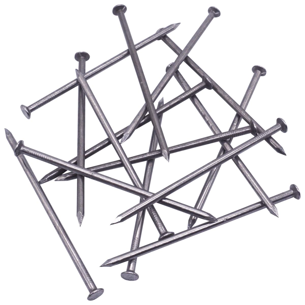 SKIR'CO (180 pcs) Steel 3.0 x 80 mm Construction Nails, Flat Round Head, Multi-Purpose Common Wire Nails for Wood