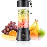 Personal Size Travel Portable Blender - Mini Shakes &amp; Smoothies Blender | 380Ml BPA Free Cup Small Blender, High Speed &amp; Efficient Mixing, Easily Squeezed Fresh Juice Shakes in Sports/Travel/Home