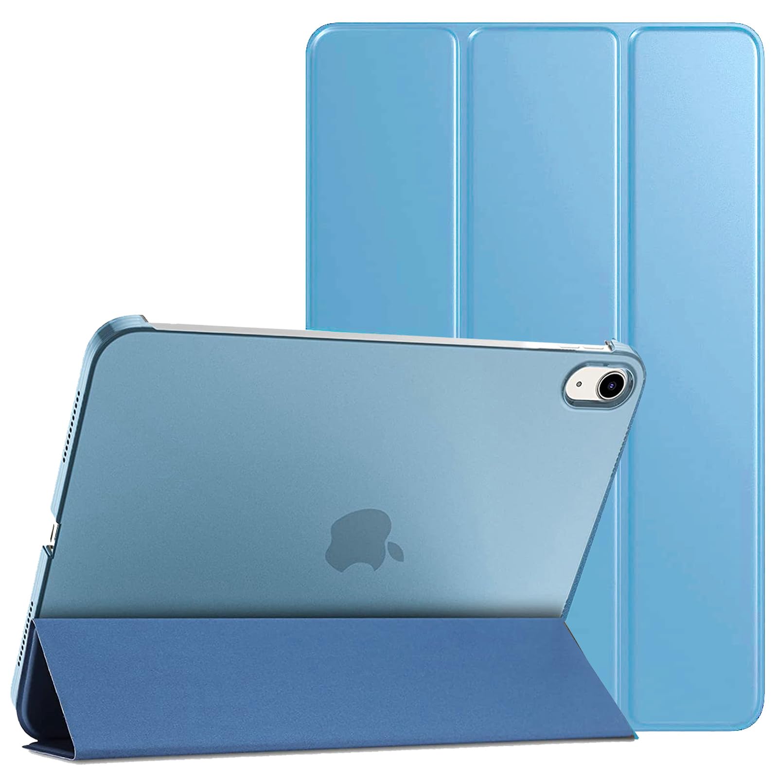 PROTech Case for iPad 10th Generation Case 2022, Slim Stand Cover for iPad 10th Gen 10.9 inch, Support Touch ID, Auto Wake/Sleep Smart Shell with Translucent Back (Aqua)