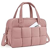 BAGSMART Gym Bag for Women, Personal Item Puffer Duffle Bag, Weekender Overnight Carry On Tote Handag for Travel