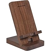 Plehood Wood Phone Stand, Desktop Wooden Phone Holder, Portable Office Phone Stand for Desk, Wood ipad Stand， Compatible with