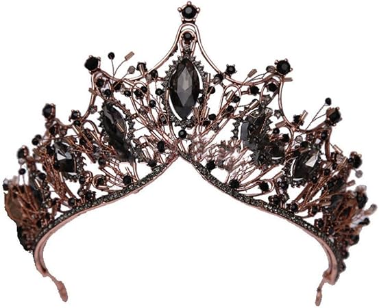 Vobajf Diademes De Mariage Baroque Reine De La Couronne For Les Femmes Couronnes Diademes Strass Mariage Pageant Photo Party Theatre Couronne Reine Couleur Black Size 14x7cm Amazon Fr Cuisine Maison