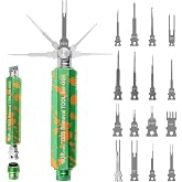 JRready ST5355 Terminal Removal Tool Kit - Universal Vehicle Wire Harness Depinning Tool Pin Removal Tool, for Tyco JPT MCP MCON MQS, Sumitomo, Delphi, Molex Pin Extractor, with 16Pcs Replacement Tips