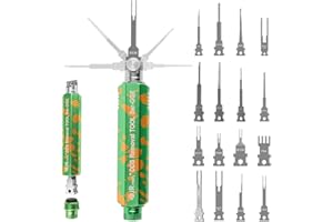 JRready ST5355 Terminal Removal Tool Kit - Universal Vehicle Wire Harness Depinning Tool Pin Removal Tool, for Tyco JPT MCP MCON MQS, Sumitomo, Delphi, Molex Pin Extractor, with 16Pcs Replacement Tips
