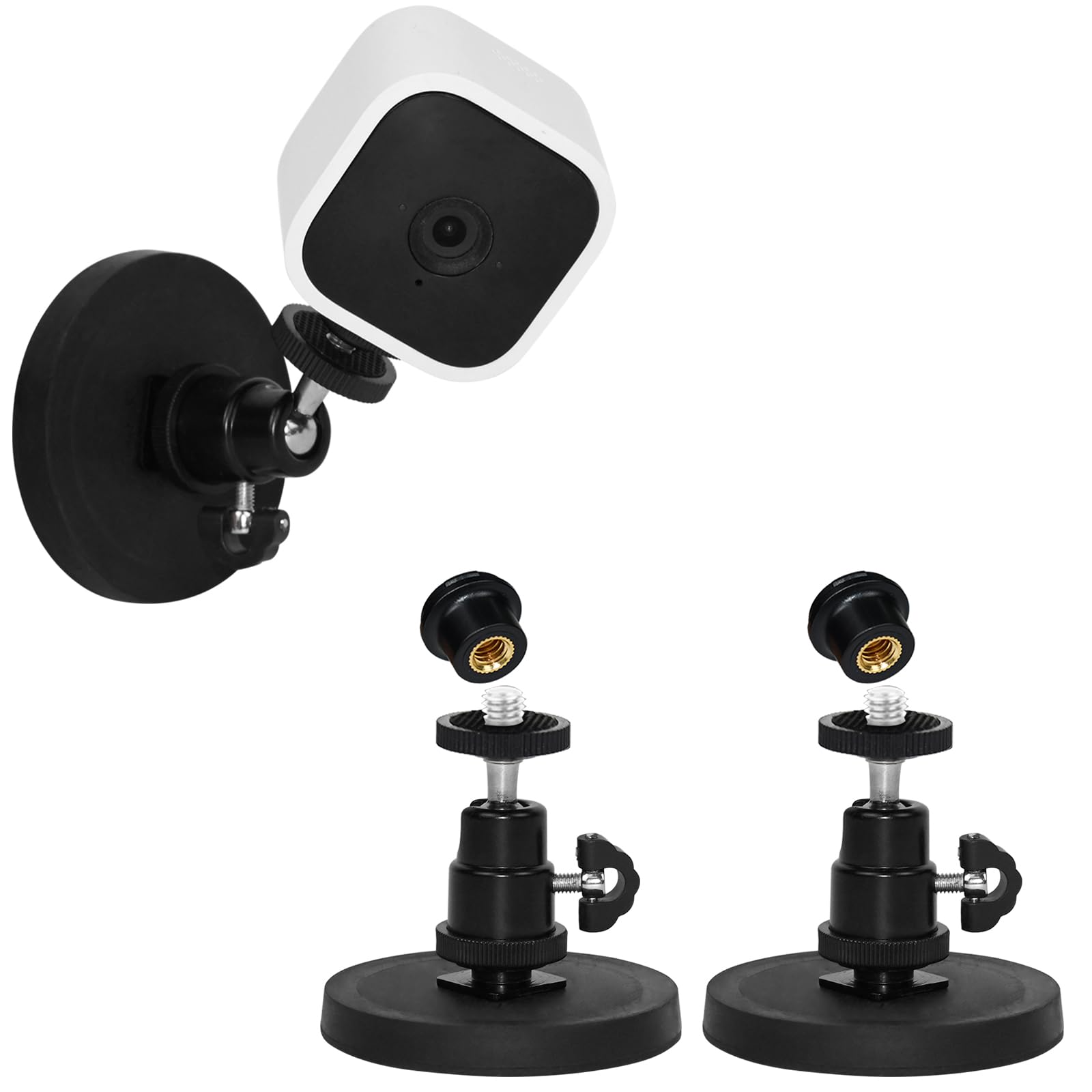 Magnetic Wall Mount Bracket Compatible with Blink Outdoor 4/Outdoor 2K+/3rd Gen,Blink Mini/Mini 2K+/Mini 2,Blink XT/XT2,No Drilling Adjustable Magnet Camera Mount,Attached to Magnetic Surfaces,2Pack