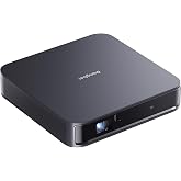 Dangbei Atom Portable Laser Projector, Google TV with Official Netflix, 1200 ISO Lumens, 180" Display, 1080p (4K Input), 3D Ready, Dolby Audio, 1.87" Ultra-Thin Home Theater Projector