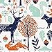 Carousel Designs Navy and Orange Woodland Animals Fabric by The Yard - Organic 100% Cotton