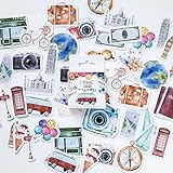 Vann92(TM) 46 Pieces/Pack Travelling Style Mini Decorative Stickers DIY Sealing Paste Stick Label School Supply Stationery Sticker