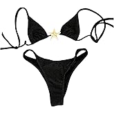 SOLY HUX Women's High Cut Bikini Set Cheeky Beach Swimsuits Two Piece Bathing Suits Resort Wear