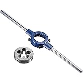 uxcell Die Stock Handle Wrench Set, 1/2-28 UNEF Threading Die and 38mm (1-1/2") Holder (Fits: 26mm-38mm OD / M12-M16 Round Dies) Adjustable for Bolt Thread Repair