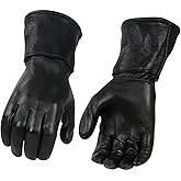 Shaf International men's Gauntlet Lined Motorcycle Gloves