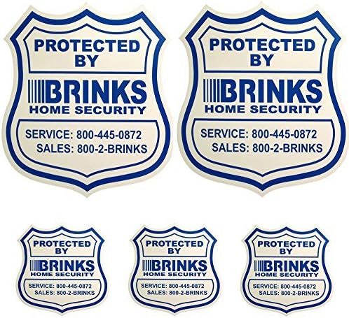 2 Home Security Yard Signs w/ 3 Security Stickers for Doors and Windows