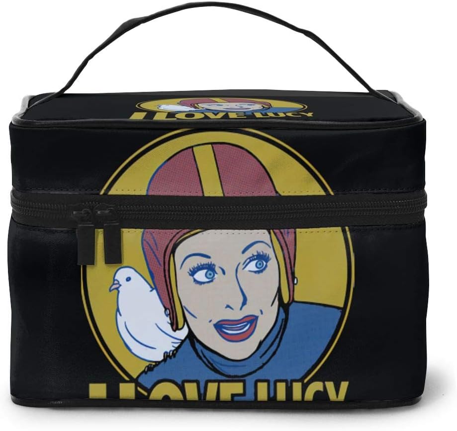 Wehoiweh I Love Lucy Tv Show 9x6.5x6.2 Inches (Length X Width X Height) Large-Capacity Makeup Cosmetics Storage Bag Protection Bag Can Help You Maintain Beautiful Appearance Anytime, Anywhere