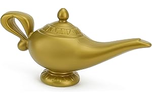 Skeleteen Arabian Genie Oil Lamp - Aladdin's Gold Magic Genie Lamp Costume Accessory - 1 Piece