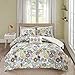 Mi Zone Tamil Comforter Set, Vibrant Flowers Design All Season Teen Bedding, Matching Sham, Decorative Pillow, Girls Bedroom Décor, Full/Queen, Multi 4 Piece