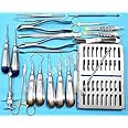 GERMAN PREMIUM SET of 23 EACH ORAL DENTAL EXTRACTING ELEVATORS FORCEPS INSTRUMENT KIT SET