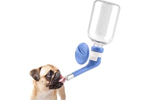 Andiker Dog Water Bottle for Crate, No-drip 350ml Dog Water Dispenser Adjustable and Detachable Installed on The Kennel Cage Water Bottle for Dogs and Puppy Drinking Water