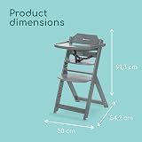 Bebeconfort Timba Evolutive Wooden Highchair 6 Months-10 Years Warm Grey view 6